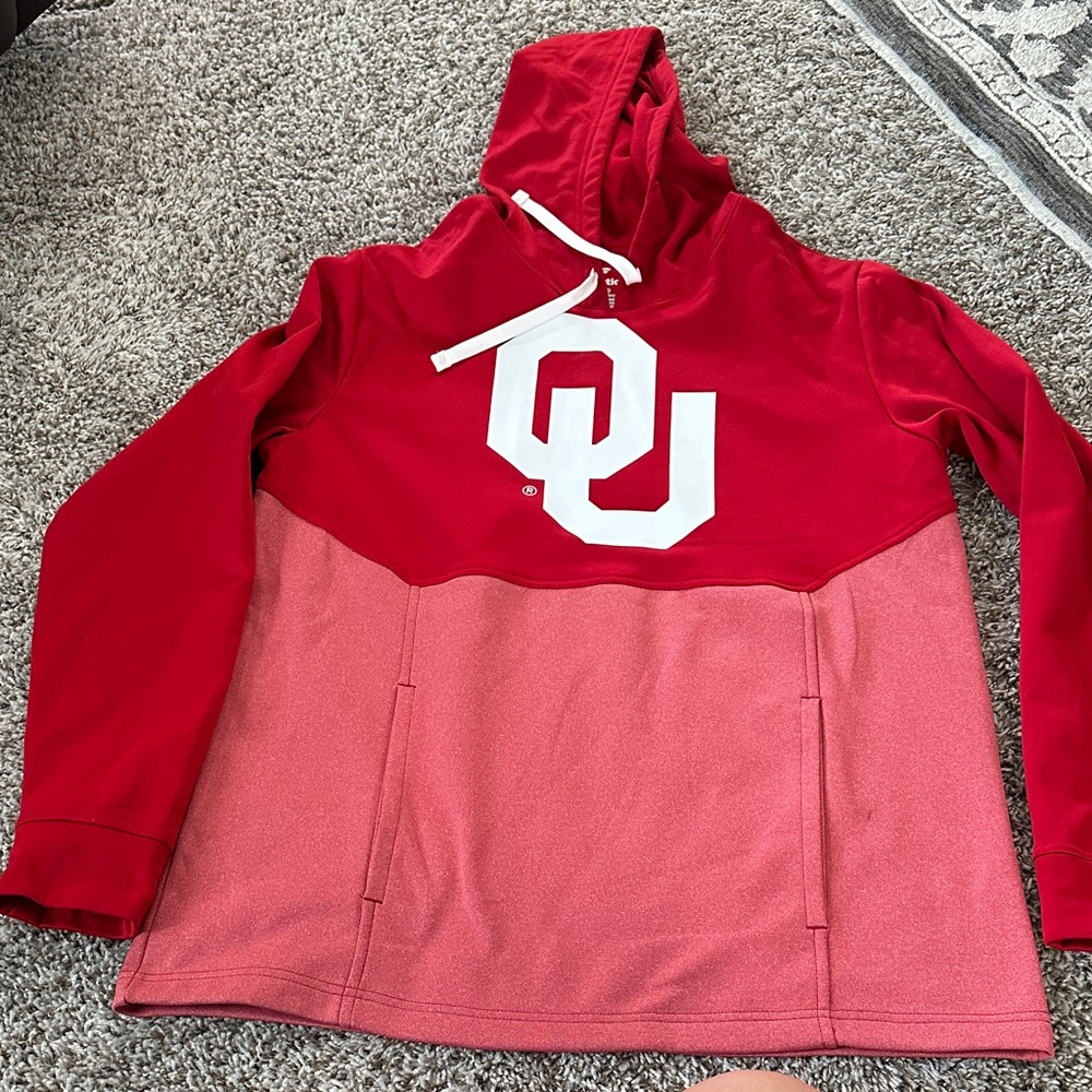 Women's Red OU hoodie